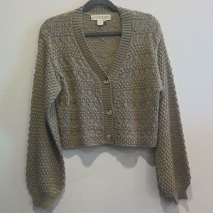 Cropped Cardigan-Beige Saltwater Luxe